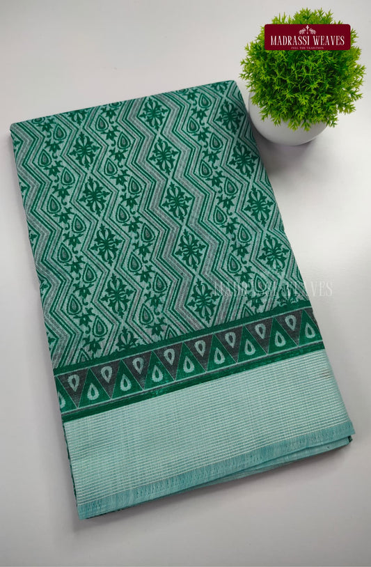 Office Wear Cotton Blend Saree - Sapphire
