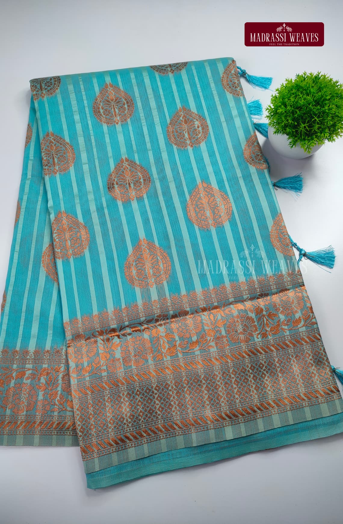 Striped Cotton Silk Saree