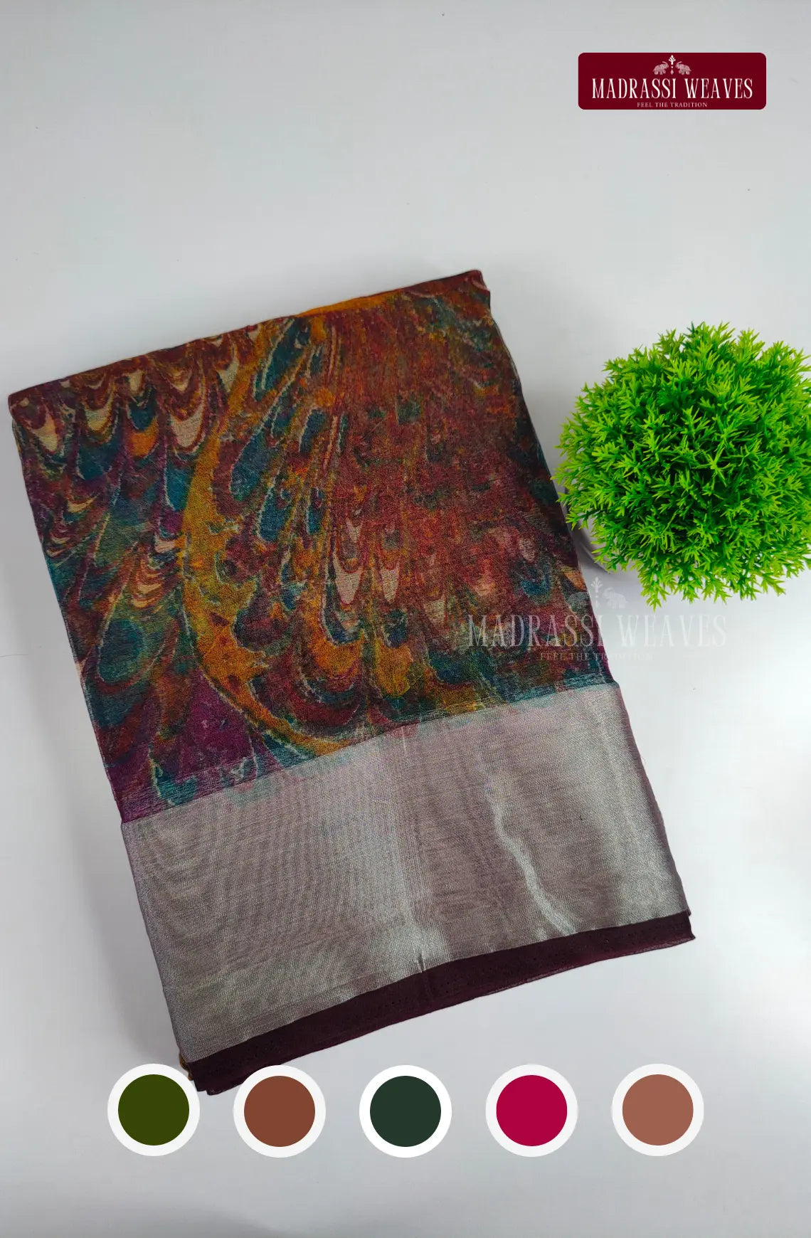 Organza Saree with Zari Border