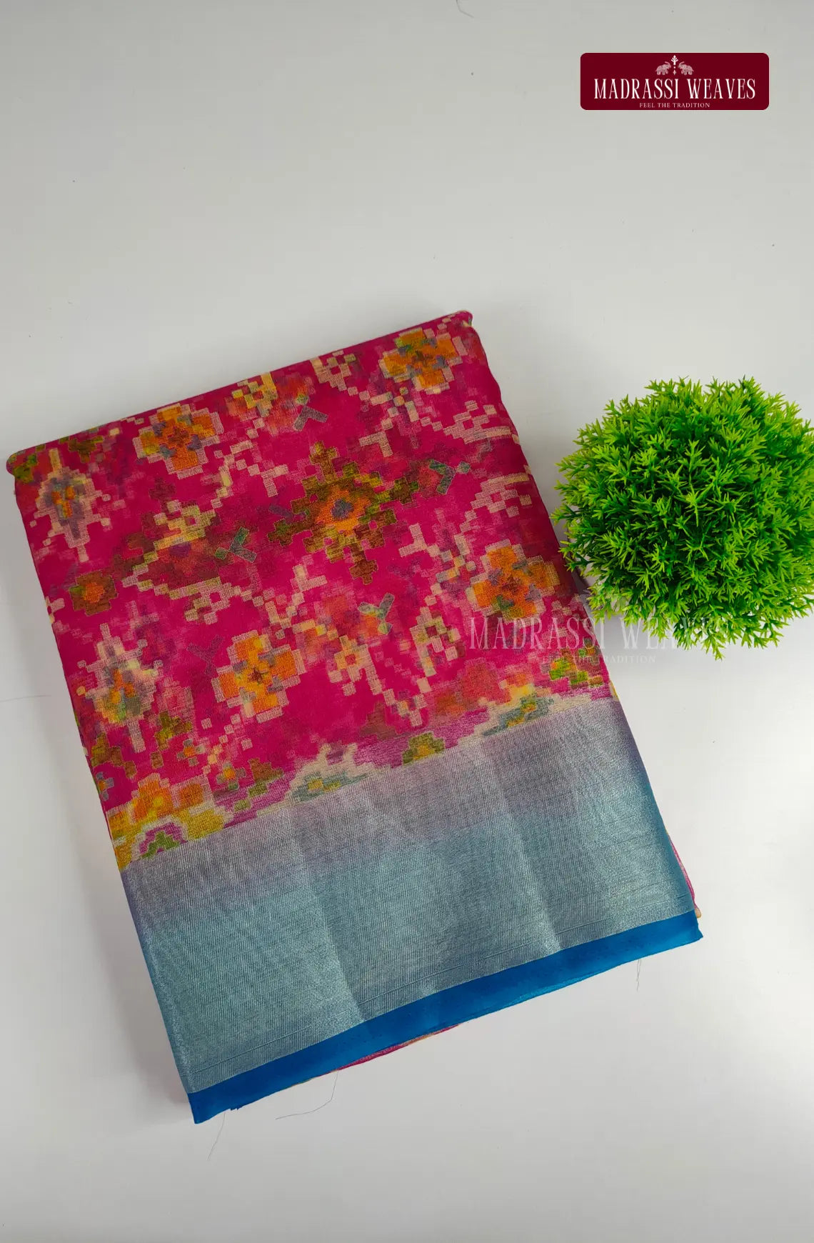 Organza Saree with Zari Border