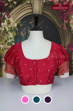 ReadyMade Adjustable Puff Sleeve Embroidered Blouse