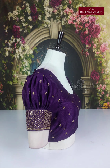 ReadyMade Adjustable Puff Sleeve Embroidered Blouse