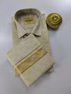 Wedding Zari Brocade  Shirt and Dhoti Set - 6