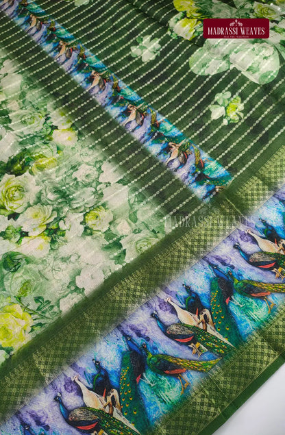 Party Wear Soft Digital Print  Floral Saree