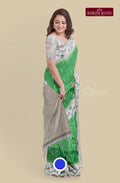 Pencil Art Semi Chanderi Saree