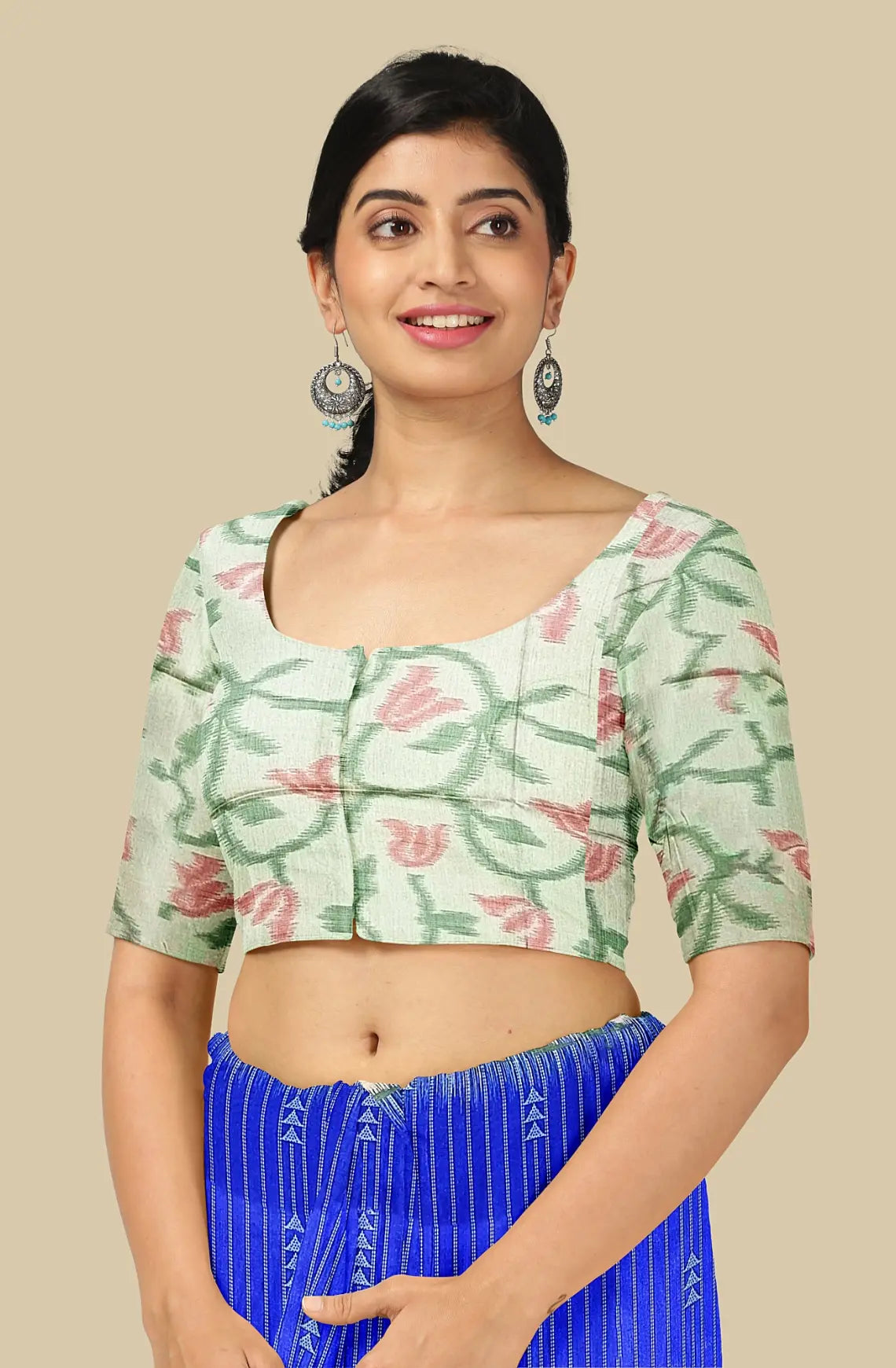 Pencil Art Semi Chanderi Saree