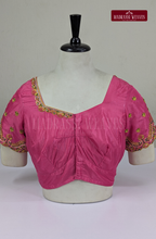 Zardosi & Thread Aari Work Blouse(HANDCRAFTED)-(DESPATCH TIME 15 DAYS)-Pink
