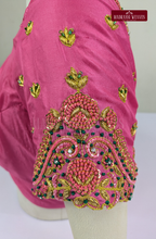 Zardosi & Thread Aari Work Blouse(HANDCRAFTED)-(DESPATCH TIME 15 DAYS)-Pink