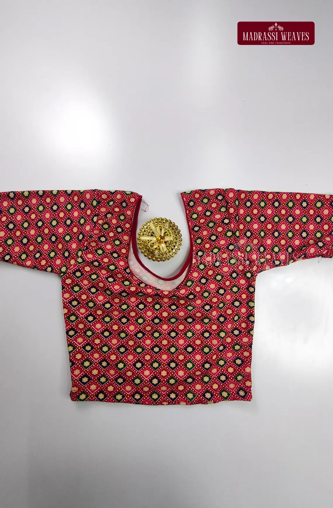 Plus Size Readymade Stretchable Blouse - Kunkum Red