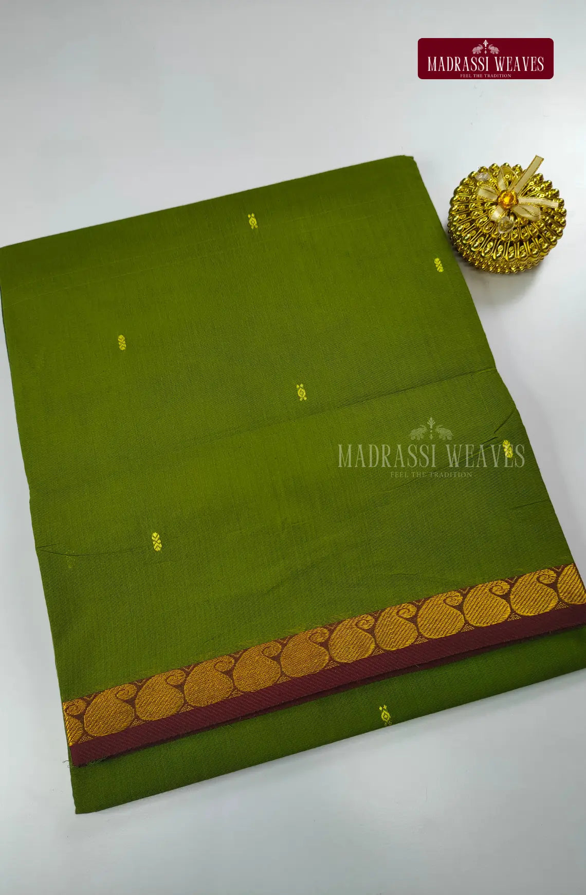 Premium Pure Cotton Saree with Meena Border