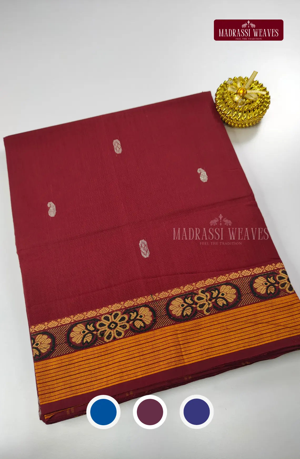 Premium Cotton Saree with Meena Border