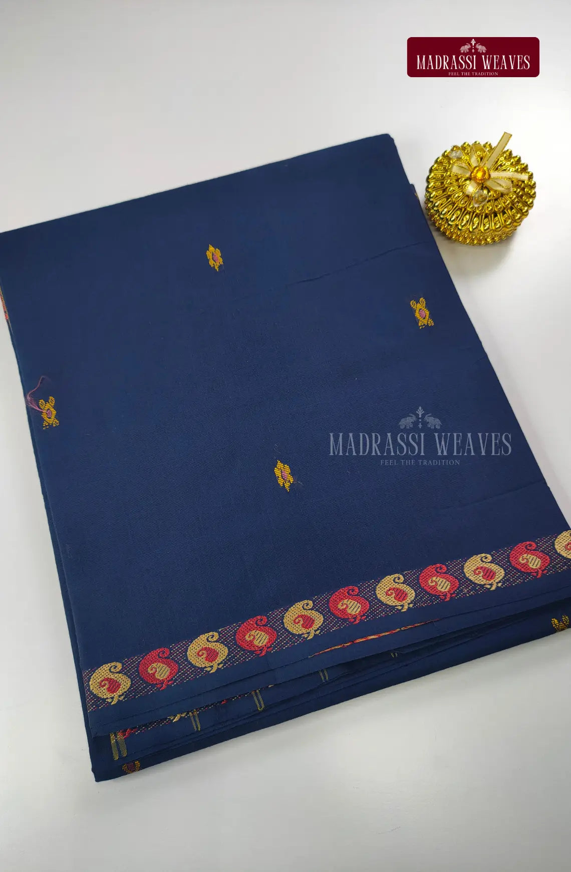 Premium Pure Cotton Saree with Meena Border