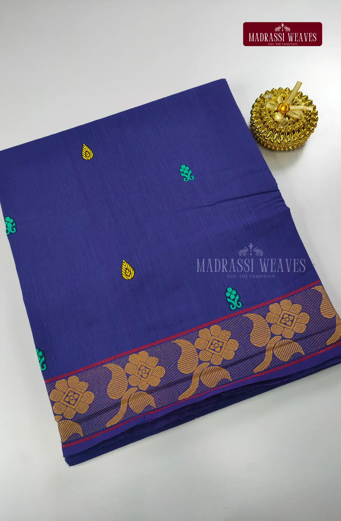 Premium Cotton Saree with Meena Border