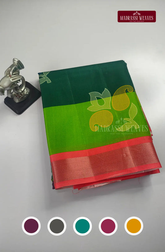 Multi Colour Tussar Silk saree
