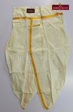 Premium Art Silk Kurta & Readymade Panchakecham Set - White