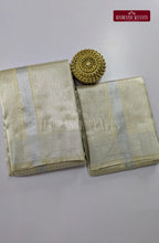 Premium Art Silk Tissue Dhoti Set - Ivory
