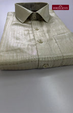 Premium Art Silk Tissue Dhoti Set - Ivory