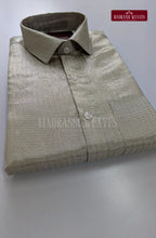 Premium Art Silk Tissue Dhoti Set - Silver