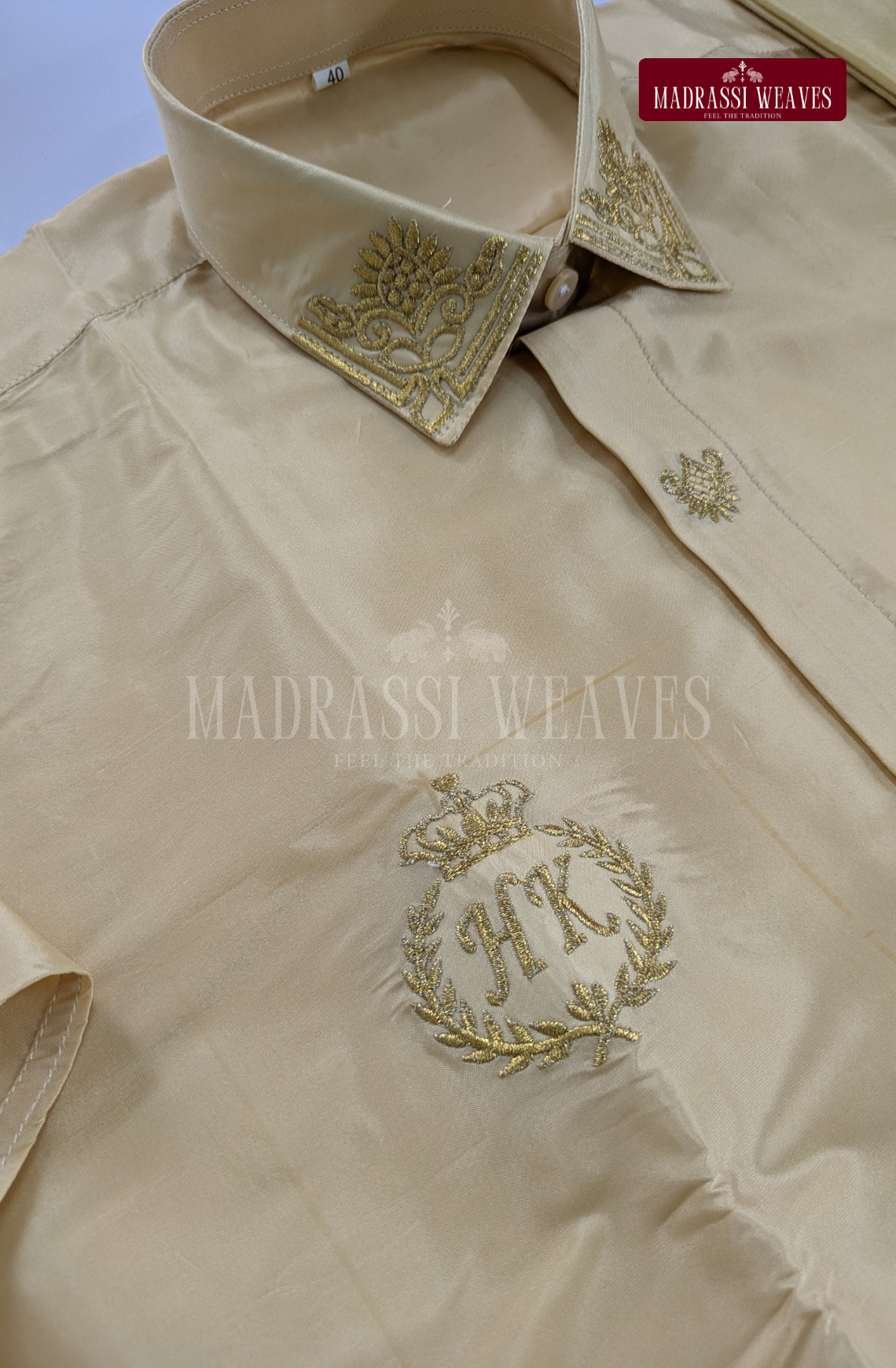 Premium Artsilk Customised Embroidery Dhoti Set