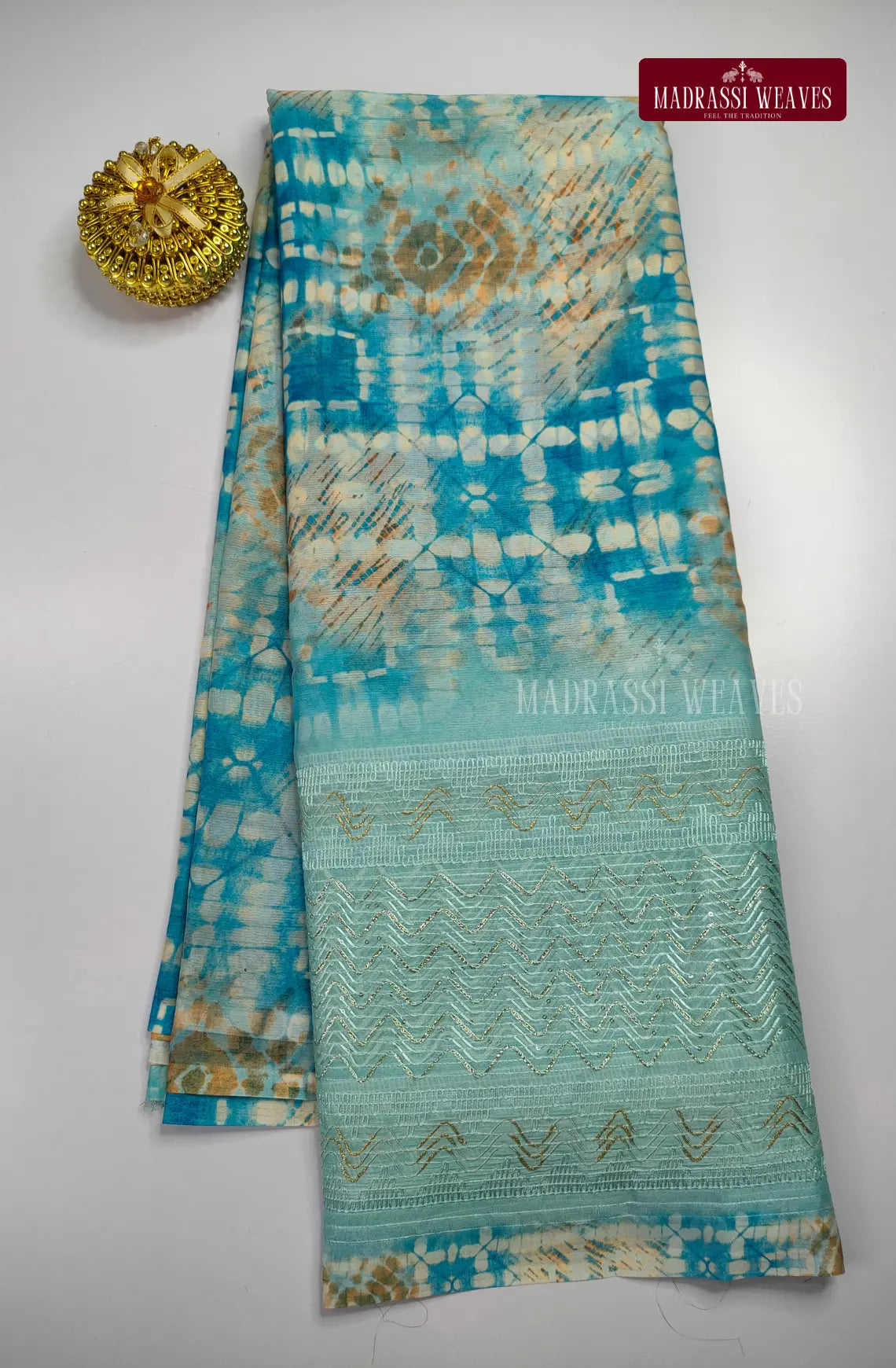 Premium Chiffon With Embroidered Border Saree
