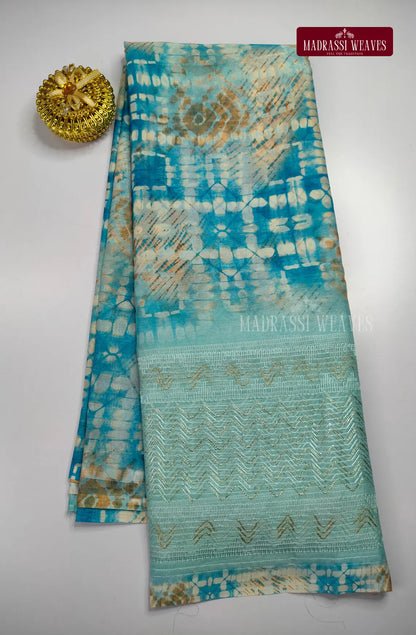 Premium Chiffon With Embroidered Border Saree