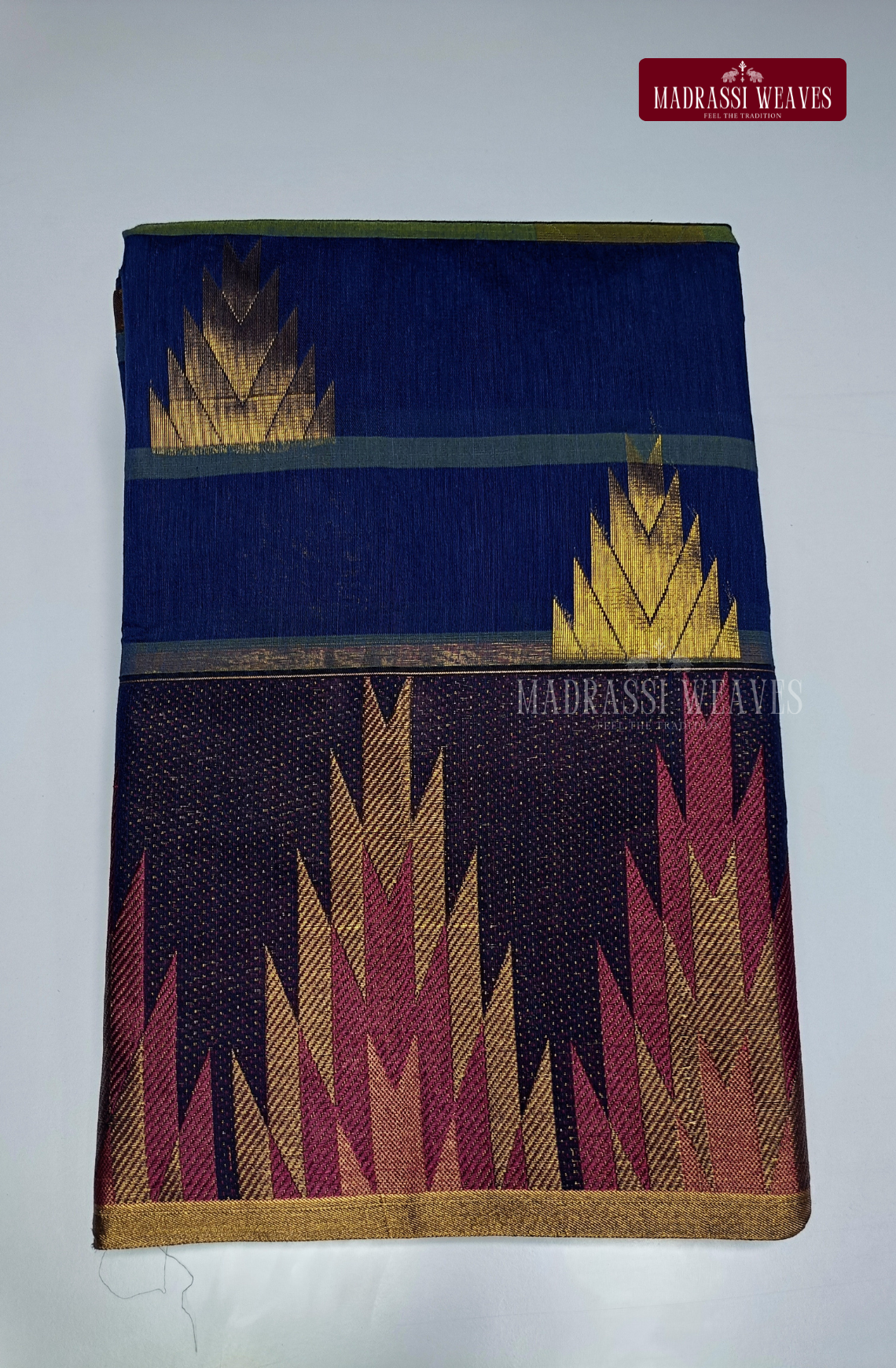 Premium Cotton Saree with Zari Woven Border