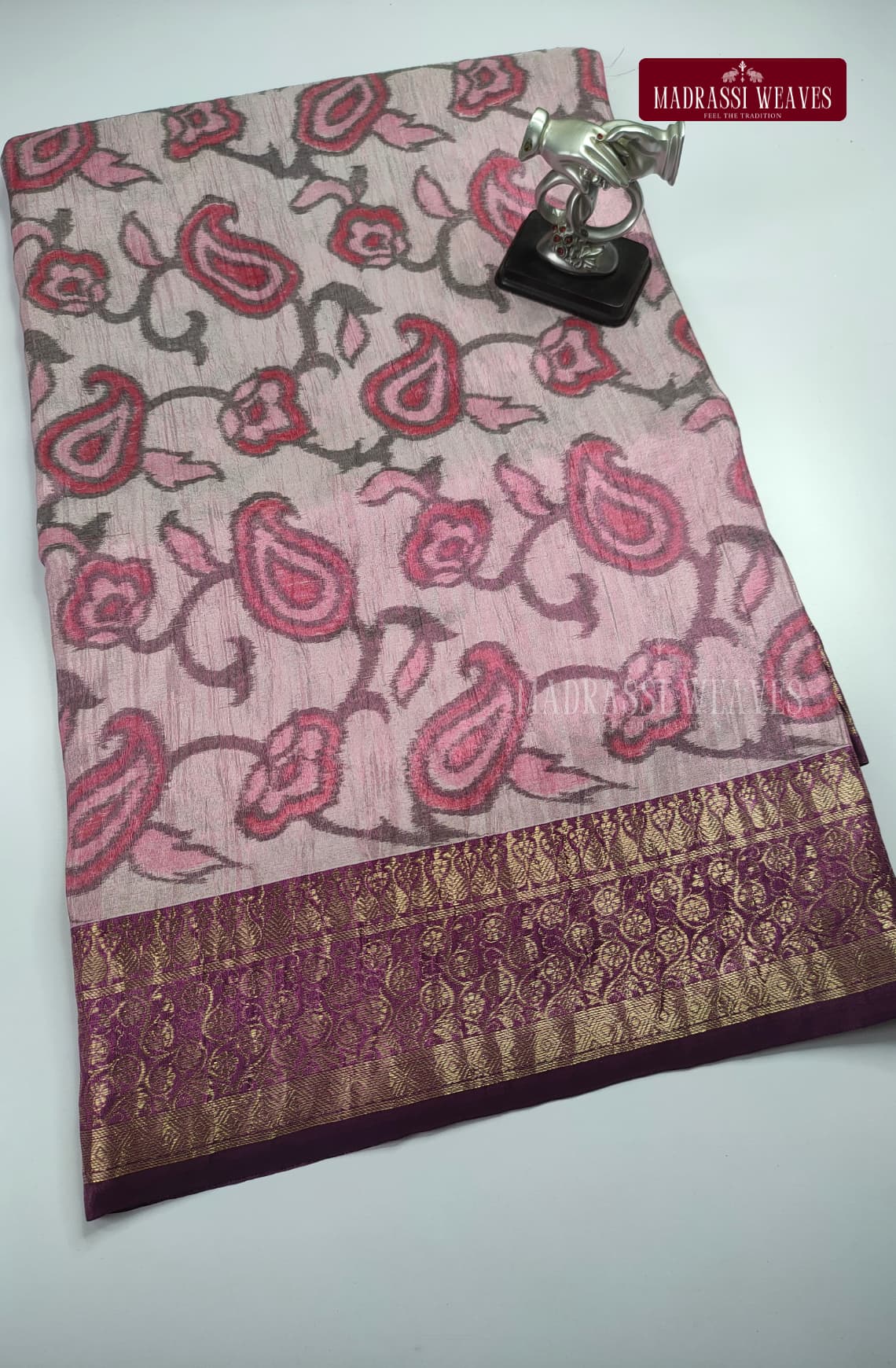 Premium Soft Crush Silk Saree - Rama