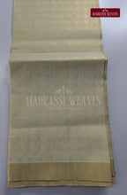 Premium Embossed Cotton Tissue Dhoti Set – Gold Tint