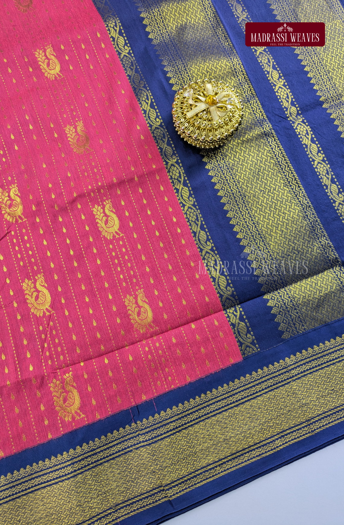Premium Kalyani Gadwal Saree - Pink