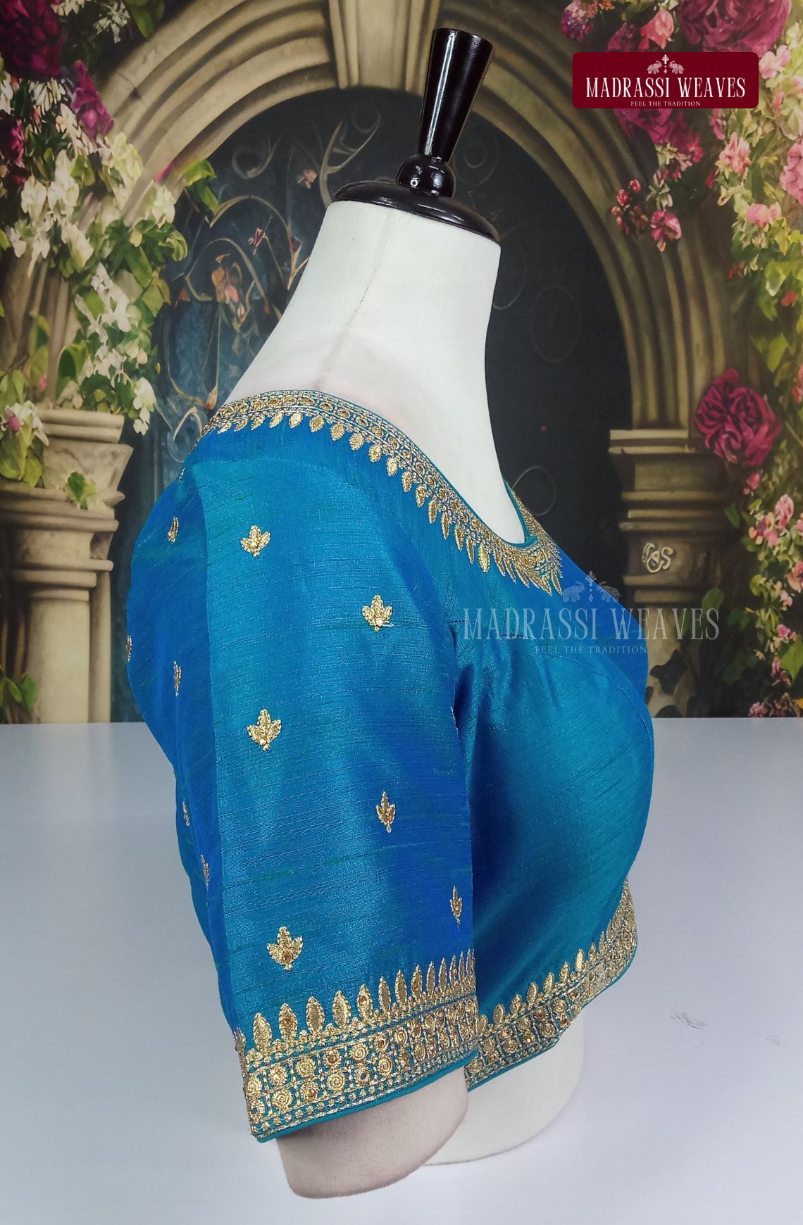 Premium Heavy Embroidered Silk Blouse
