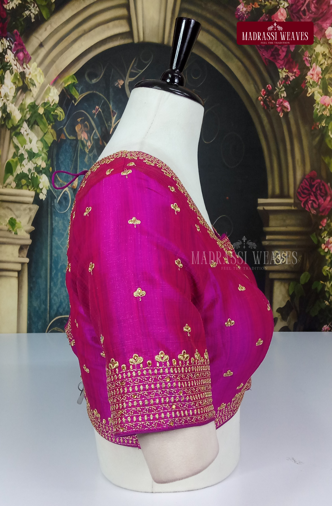 Premium Heavy Embroidered Silk Blouse