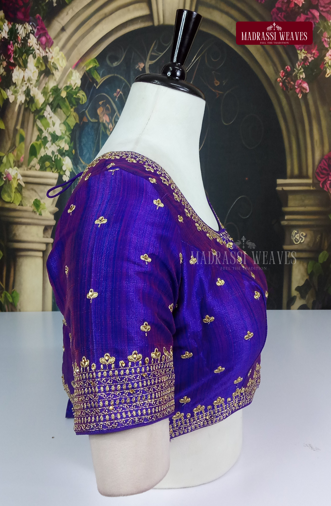 Premium Heavy Embroidered Silk Blouse