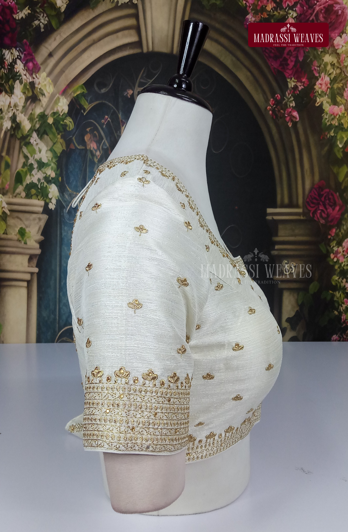 Premium Heavy Embroidered Silk Blouse