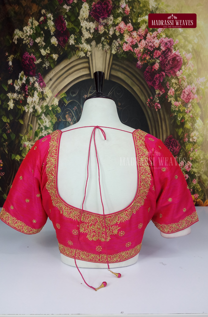 Premium Heavy Embroidered Silk Blouse