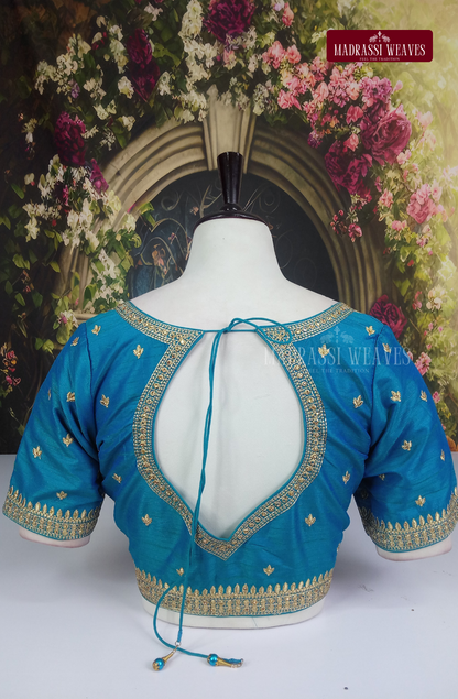 Premium Heavy Embroidered Silk Blouse