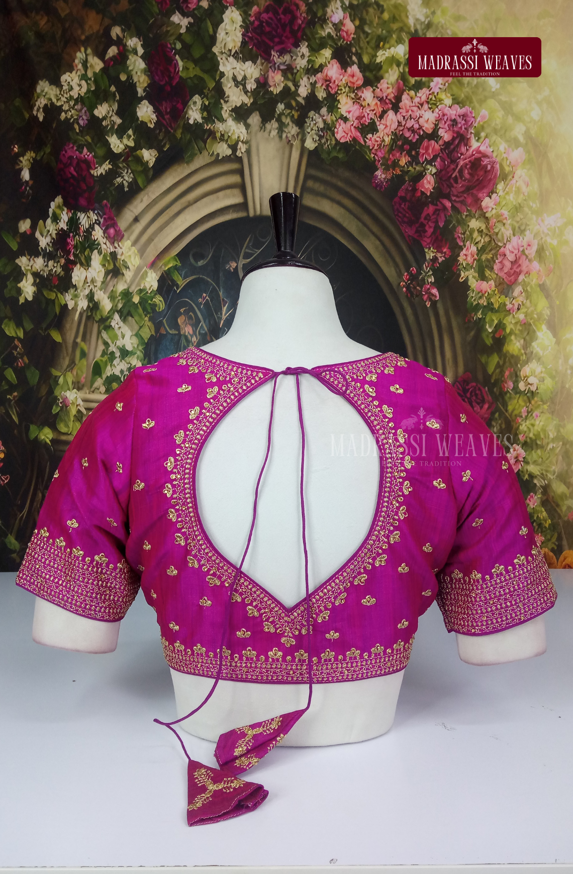 Premium Heavy Embroidered Silk Blouse