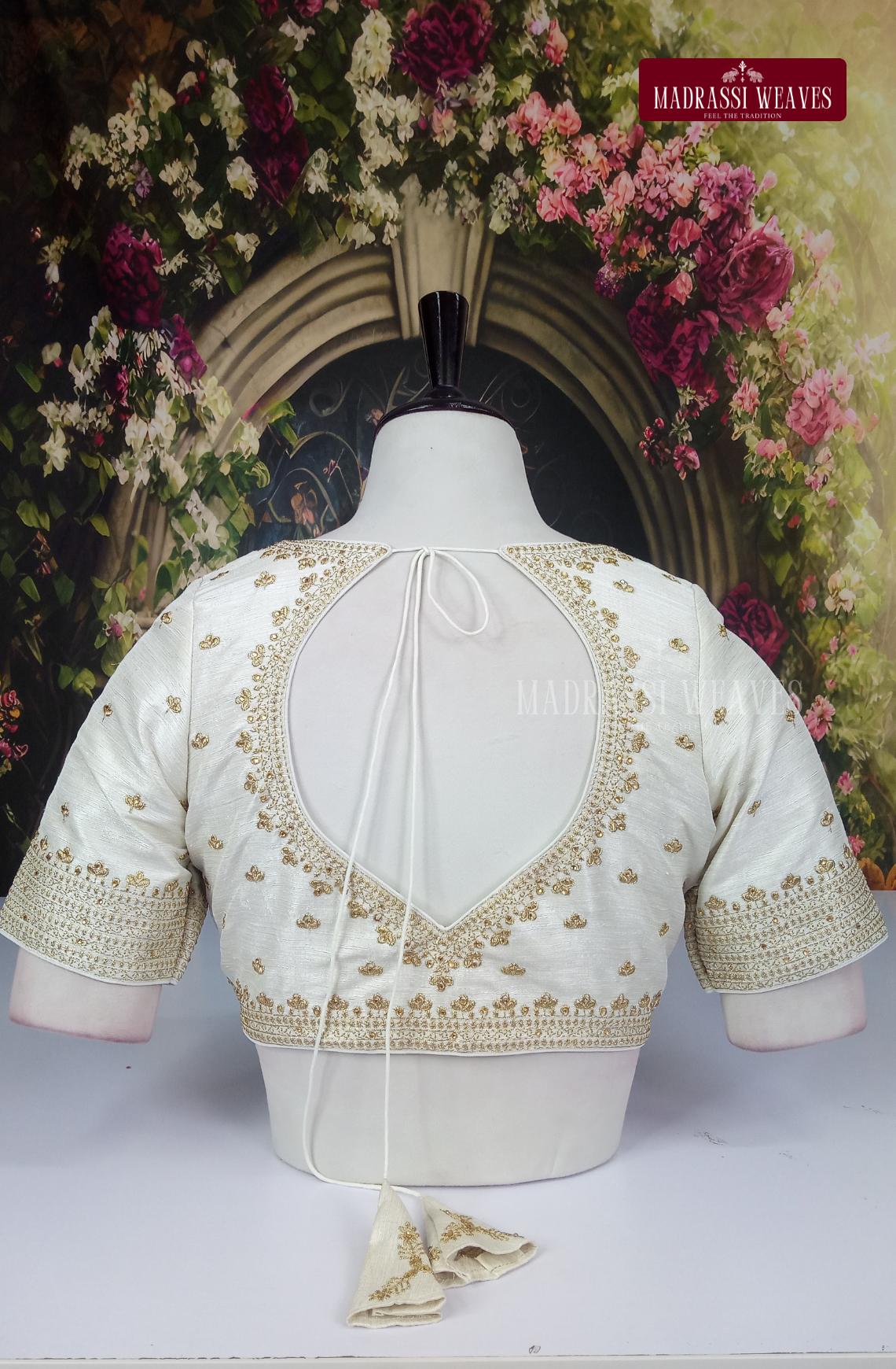 Premium Heavy Embroidered Silk Blouse