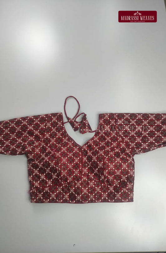 Premium Heavy Embroidered Silk Blouse