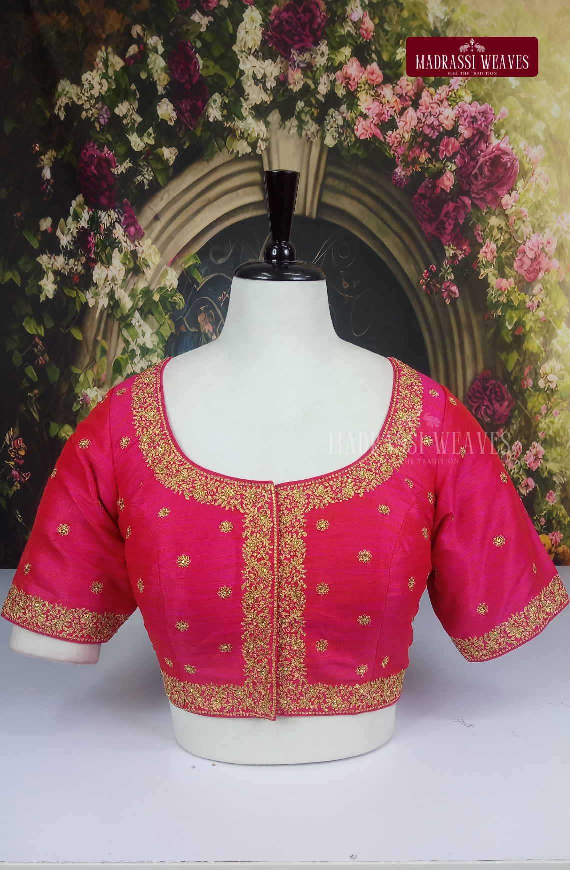 Premium Heavy Embroidered Silk Blouse