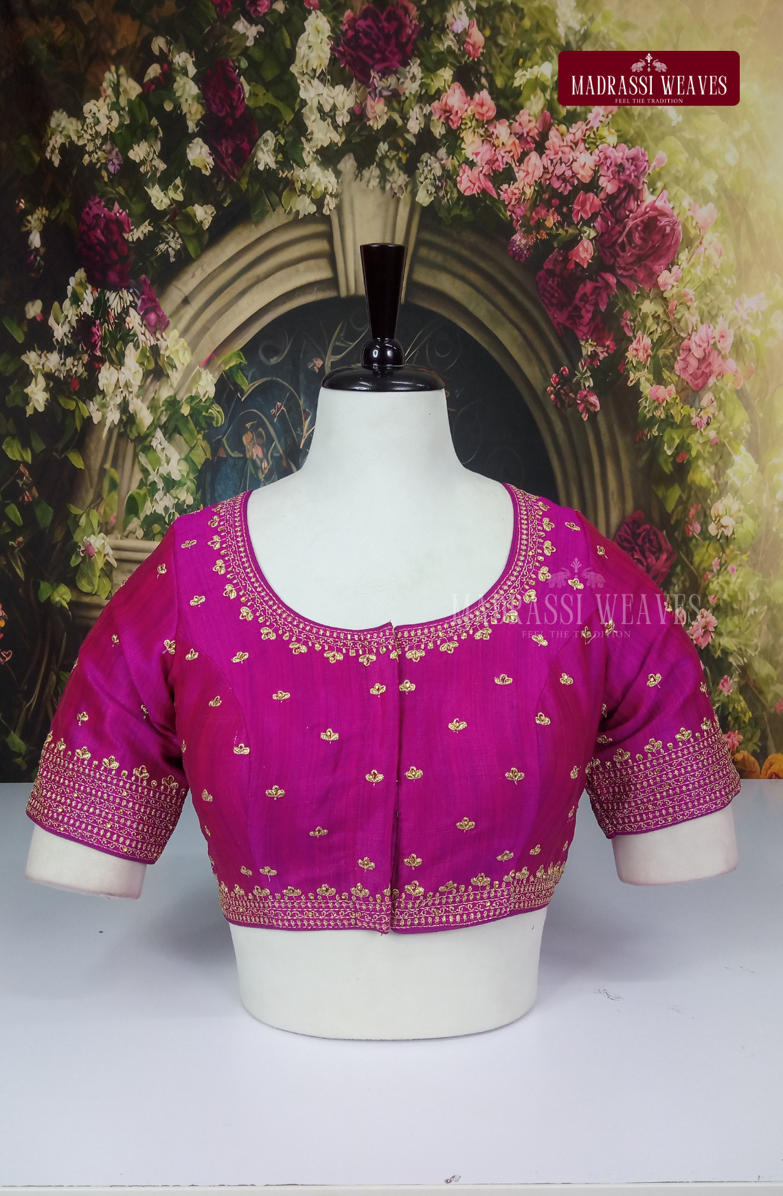 Premium Heavy Embroidered Silk Blouse