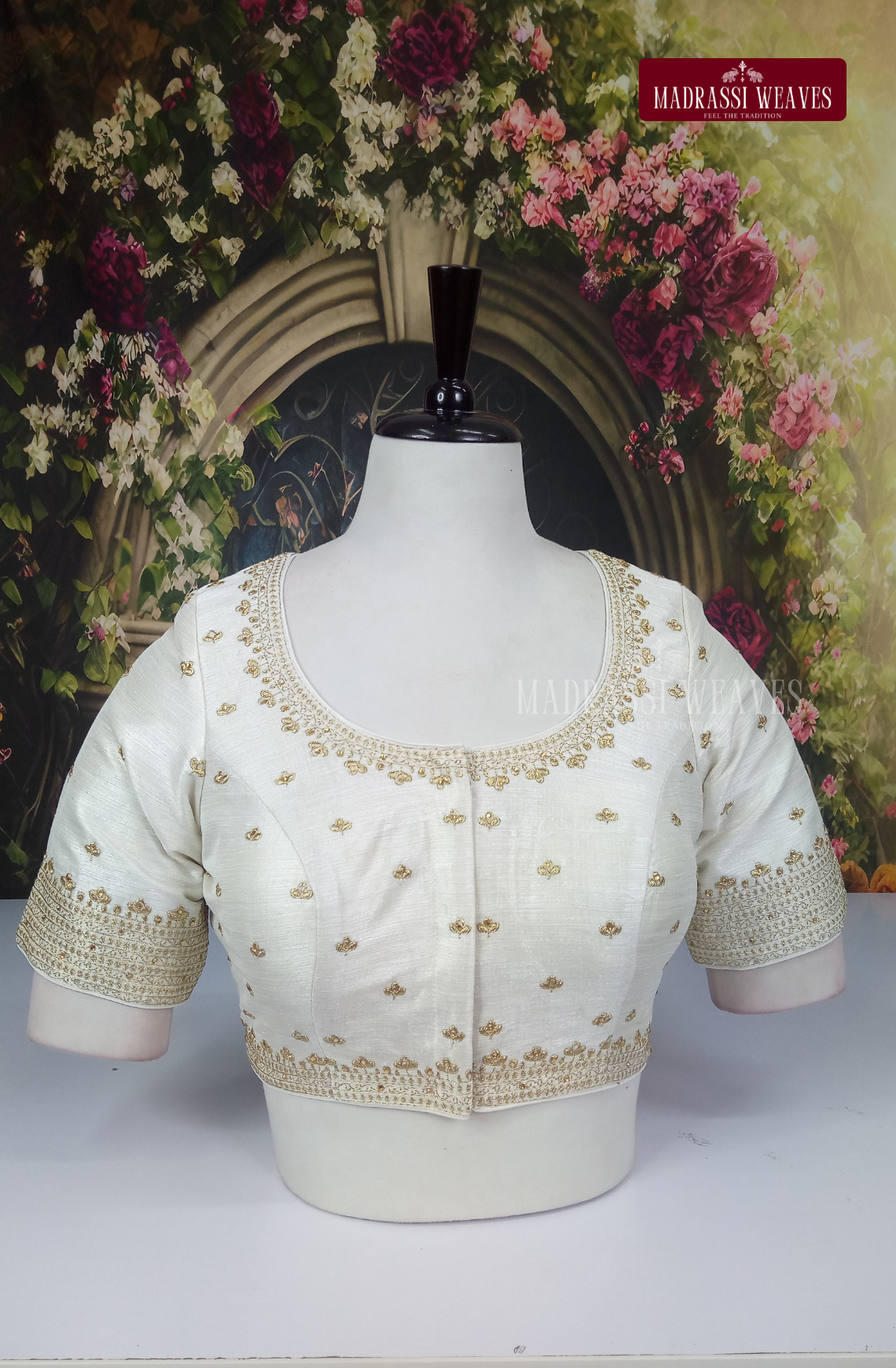 Premium Heavy Embroidered Silk Blouse