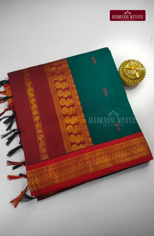 Premium Kalyani Gadwal Cotton Saree - D Rama
