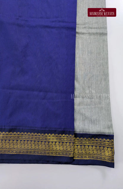 Premium Kalyani Gadwal Cotton Saree - Grey