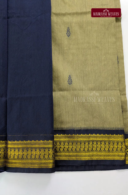 Premium Kalyani Gadwal Cotton Saree - Ivory Tusk
