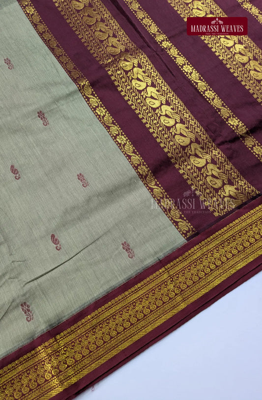 Premium Kalyani Gadwal Cotton Saree - Ivory