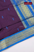 Premium Kalyani Gadwal Cotton Saree - Jamoon Fruit
