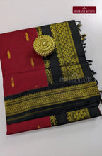 Premium Kalyani Gadwal Cotton Saree - Kumkum Red