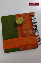 Premium Kalyani Gadwal Cotton Saree - Leaf Green