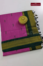 Premium Kalyani Gadwal Cotton Saree - Petal Pink