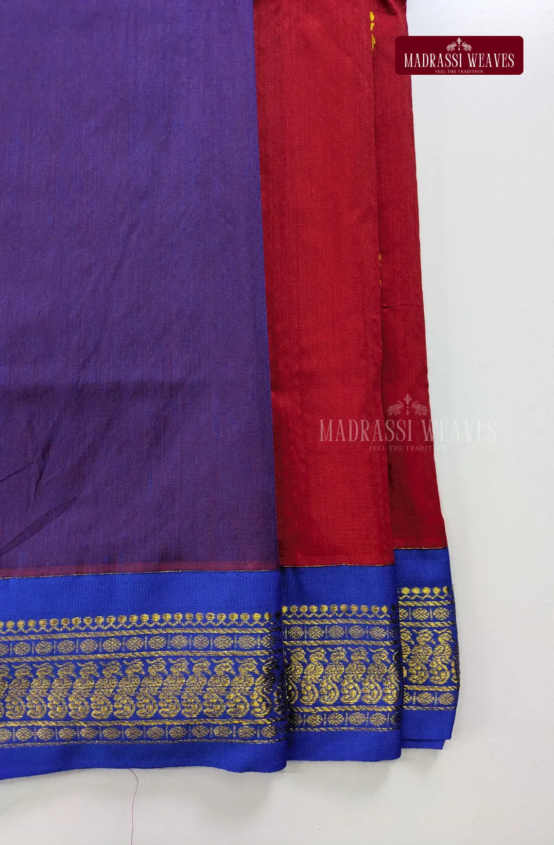Premium Kalyani Gadwal Cotton Saree - Red